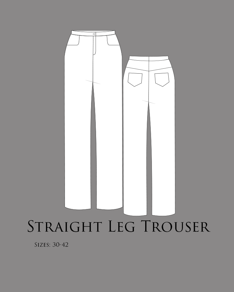 P01- Straight Leg Pant Sewing Pattern