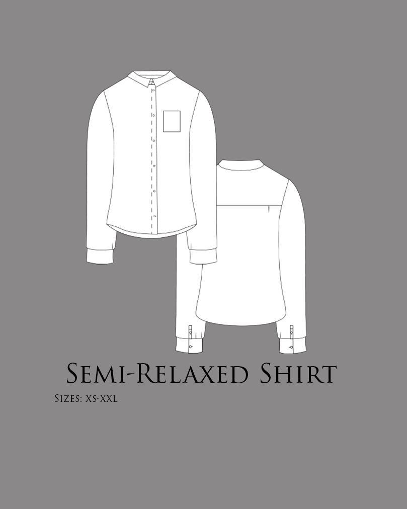 Free S01- Semi-Relaxed Shirt Sewing Pattern